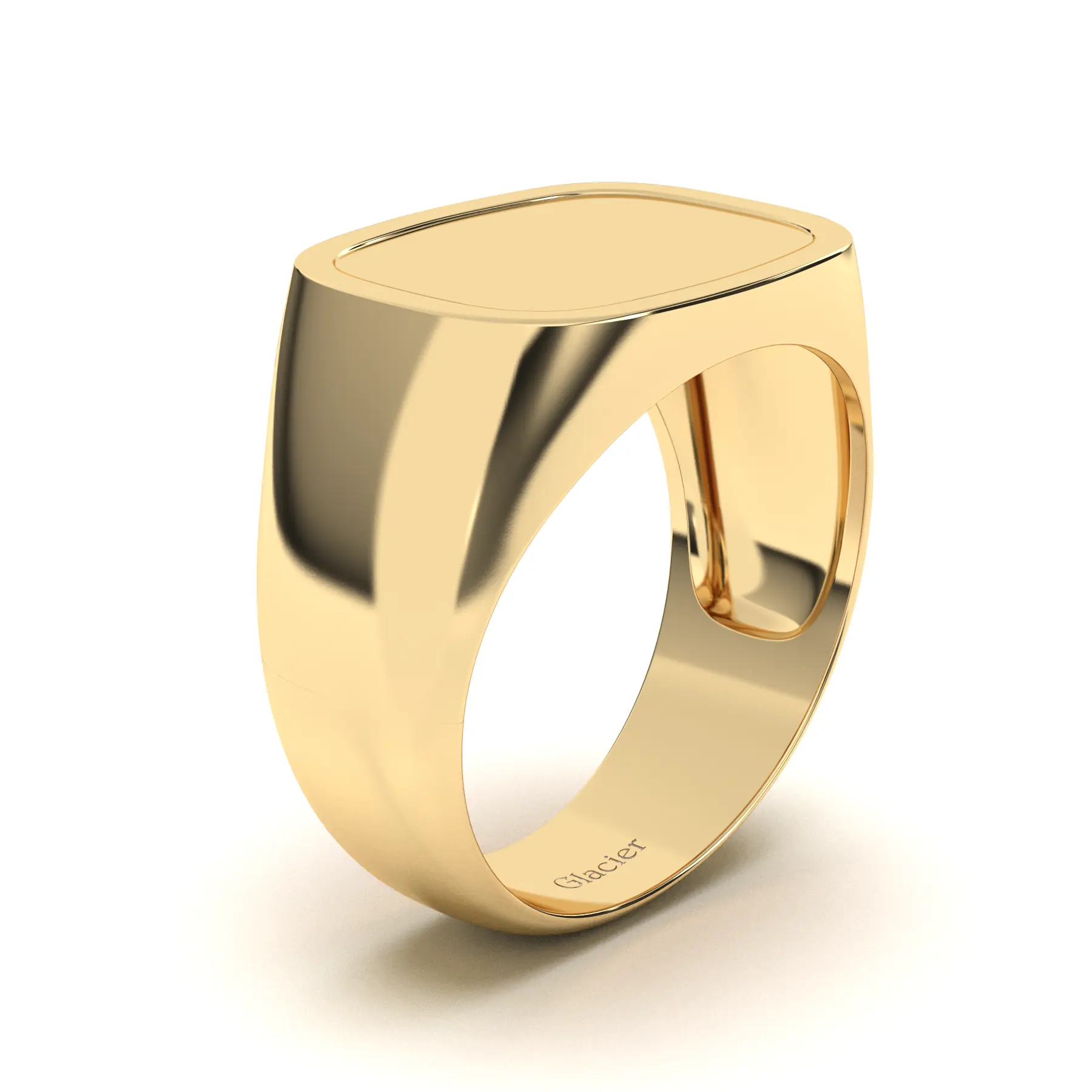 Gold Top Signet Ring For Men Glacier Jewelry